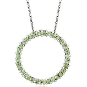 Peridot Circle Necklace